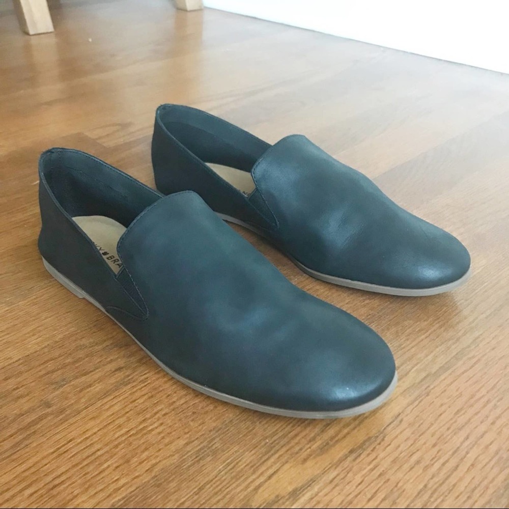 Lucky Brand Charsa 2 Black Leather Flats Size 9.5
